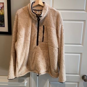 PINK Victoria's Secret Sherpa Quarter Zip Pullover